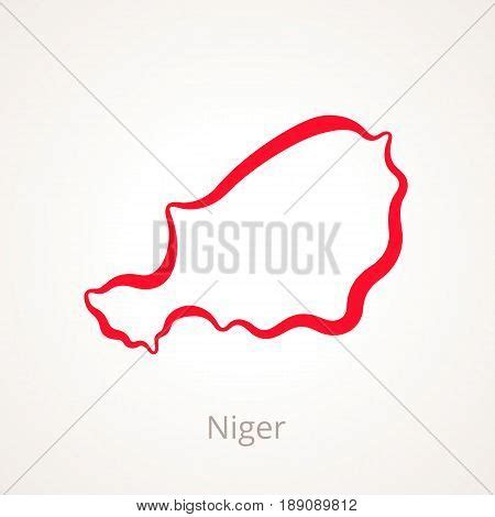 Niger - Outline Map Vector & Photo (Free Trial) | Bigstock