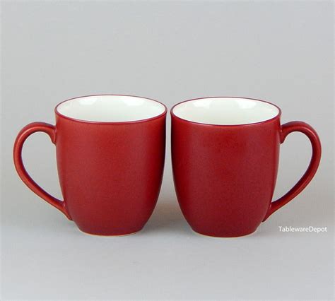 Noritake Colorwave Raspberry Set Of 2 Mugs Mint Condition 8045 Ebay