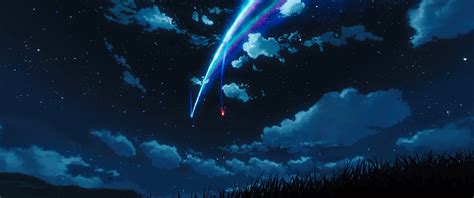 Your Name Wallpaper 4K, Shooting stars, Kimi no Na wa