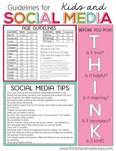 Social Media Posting Guidelines Template