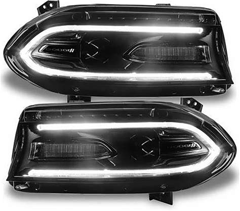 Miumaeov Headlight Assembly Fit For 2015 2019Dodge Charger Halogen