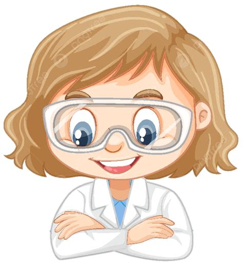 Girl Wearing Goggles On White Background Girl Scientist Character Vector, Girl, Scientist ...