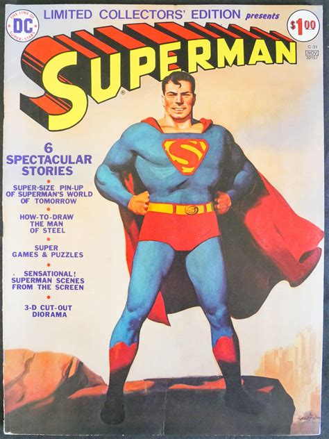 Superman Dc Limited Collectors Edition C Six Early Etsy