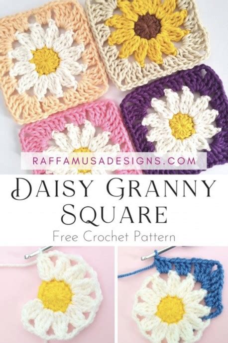 Daisy Granny Square Free Crochet Pattern — Craftorator