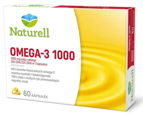 NATURELL Omega 3 1000 60 kapsułek Witaminy i minerały dla kobiet