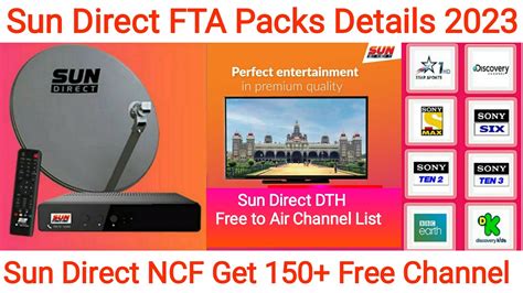 Sun Direct NCF Pack Details Sun Direct FTA Packs Recharge Get 150