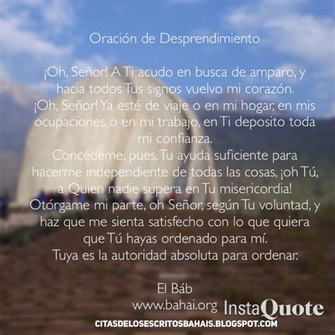 Citas De Los Escritos Bahá ís Oración De Desprendimiento