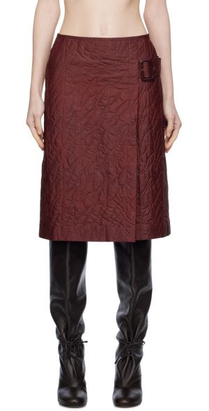 Umber Postpast Brown Garment Dyed Midi Skirt