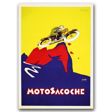 Plakat W Stylu Retro Motocykl Motosacoche A2 Vintageposteria Sklep