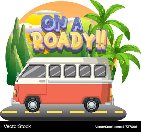 Summer Travel Vacation Logo Concept With Motorhome