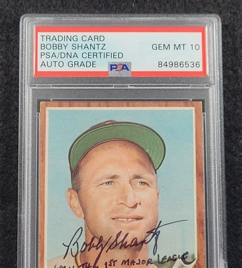 Rare Bobby Shantz Signed Inscribed Card Houston Colts Psa Auto