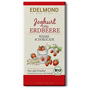 Edelmond Bio weiße Erdbeer Schokolade mit Joghurt und getrockneten