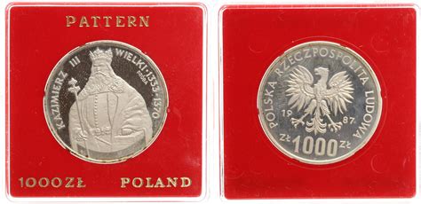 Polen 1000 Zlotych 1987 Probe Proba Kazimierz III PP MA Shops