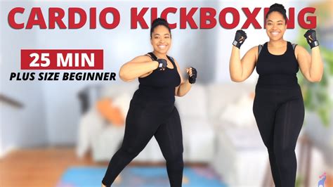 Plus Size 25 Minute Cardio Kickboxing Workout For Fat Burning Low