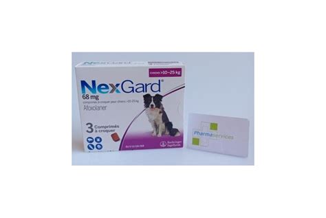 Pharmaservices Nexgard pour chiens 4 à 10 kg boite de 3 comprimés