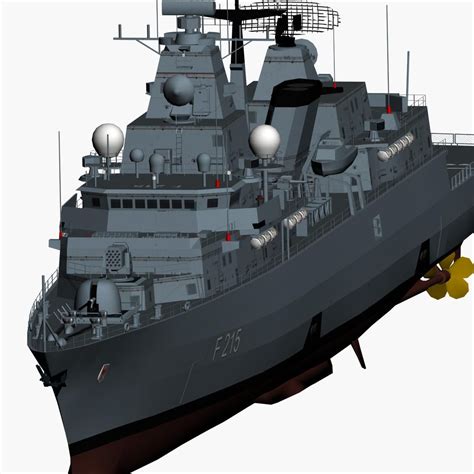 F123 Brandenburg class german frigate 3D Model $59 - .max - Free3D