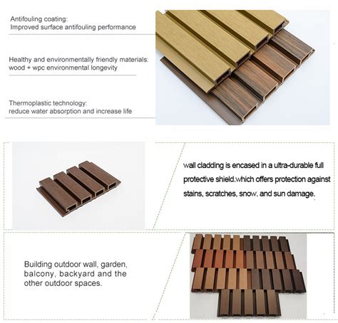 Exterior Decorative Wood Plastic Composite Wpc Outdoor Great Wall Panel