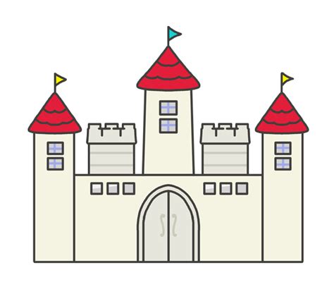 西洋のお城のイラスト - イラストの里
