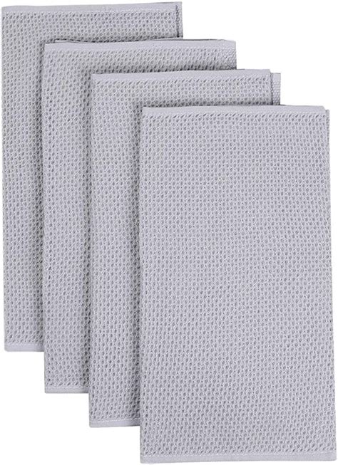 Homaxy Cotton Waffle Weave Kitchen Dish Cloths Ultra Soft