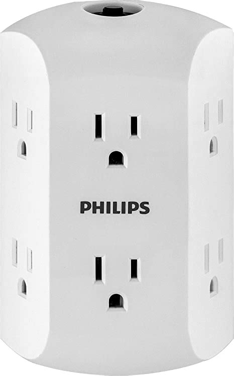 Philips Outlet Extender Grounded Wall Tap Reset Button Circuit