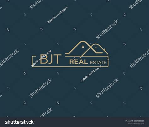 Bjt Real Estate And Consultants Logo Design Royalty Free Stock Vector