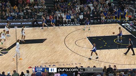 Last Second Field Goal Warriors Jazz NBA Official