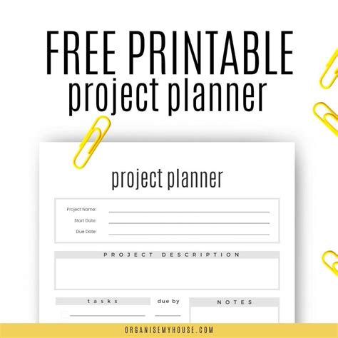 Handy Free Project Planner Printable Track Every Stage