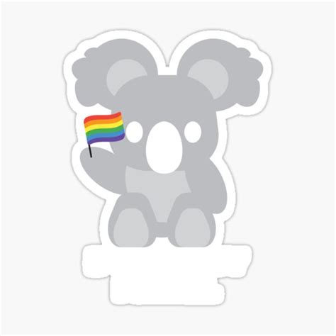 Rainbow Flag Koala Cute Gay Pride Lgbtq Sticker For Sale By