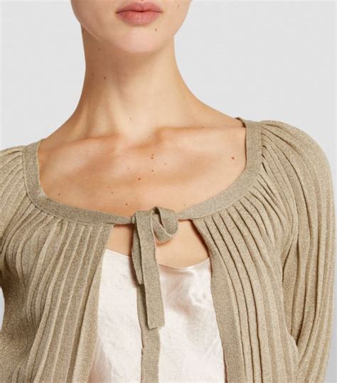 Womens MAX Co Beige Tie Front Cropped Cardigan Harrods UK