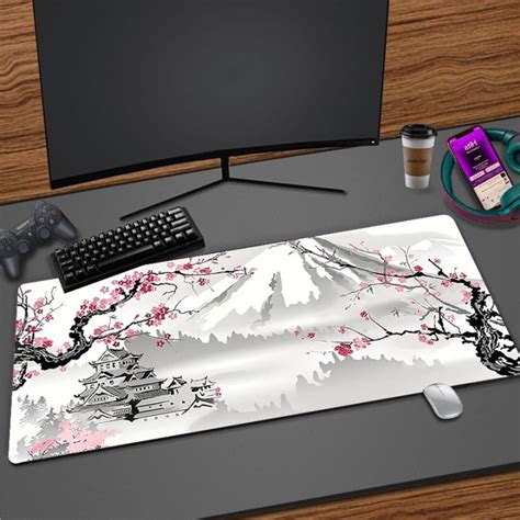 Sakura Japanese Cherry Blossom Mouse Pad Gaming XXL HD Mousepad XL