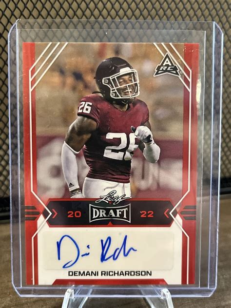 Demani Richardson Leaf Draft Football Red Rc Auto Ba Dr Ebay