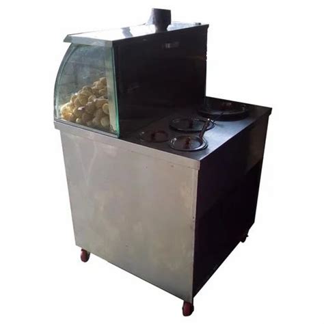 Stainless Steel Pani Puri Display Counter For Street Food Stall At Rs