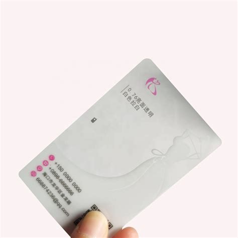 Custom business card printing plastic inkjet printable transparent pvc ...