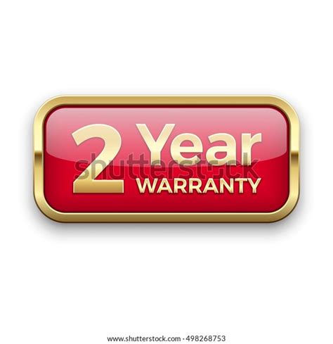 2 Year Warranty Golden Badge Vector Stock Vector (Royalty Free) 498268753 | Shutterstock