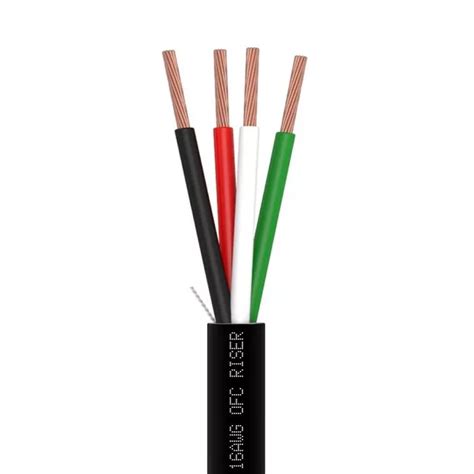 Speaker Wire Awg C Black Cl R Ofc Bare Copper