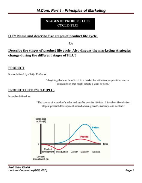 SOLUTION: Stages of productive life cycle plc - Studypool