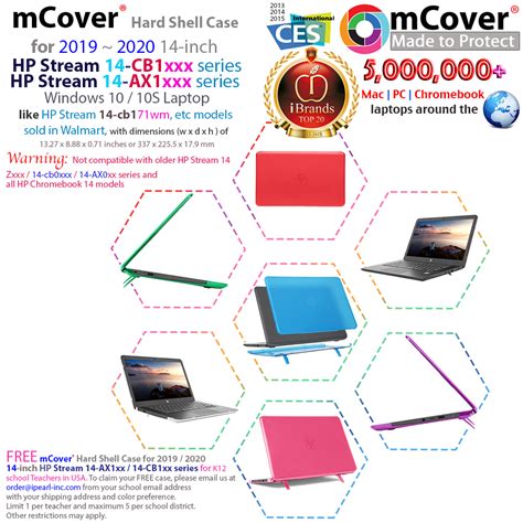 Mcover® Hard Shell Case For 14 Inch Hp Stream 14 Ax100 14 Cb1xx Series Windows Laptops