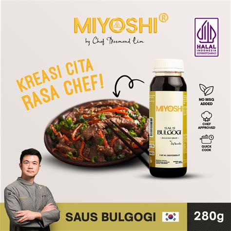 Jual Miyoshi Saus Korea Bulgogi Sauce 280g Tanpa Penguat Rasa