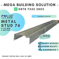 Jual METAL STUD 76 APLUS RANGKA PARTISI GYPSUM Kota Bandung Depo