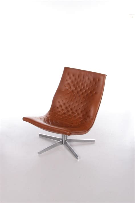 S Ds Cognac Nature Color Leather Brutalist Lounge Chair By