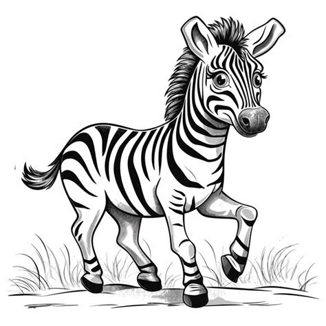 Cute Z Bre En Noir Et Blanc Livre De Coloriage Pour Enfants Girafe