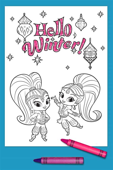coloring pages of shimmer and shine 8