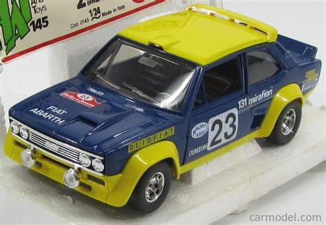 Burago Scale Fiat Abarth Rally Olio Fiat N Blue Yellow