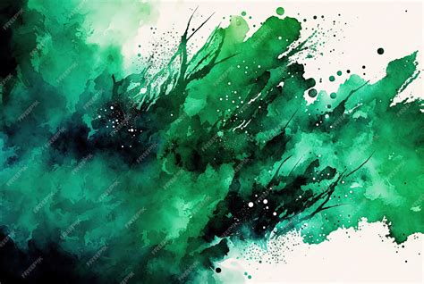 Premium Photo Watercolor Dark Green Background