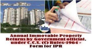 Filling Of Immovable Property Return IPR For The Year Ending 2022