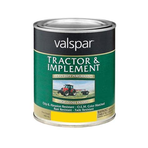 Valspar Quart Tractor Implement Paint N H Yellow