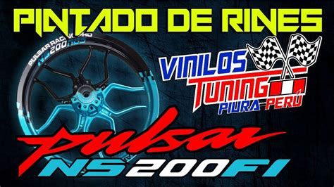 Pintado De Rines Pulsar Ns Con Dise O Personalizado Vinilos Tuning