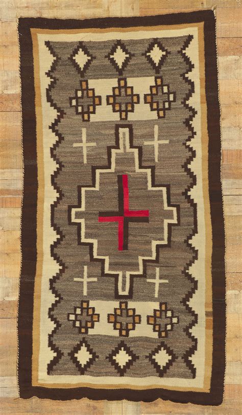 4 x 7 Vintage Navajo Ganado Rug 78351