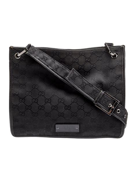 Gucci Gg Canvas Crossbody Bag Black Crossbody Bags Handbags