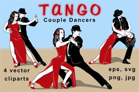 Tango Dancers SVG